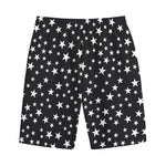 Black And White Star Pattern Print Cotton Shorts