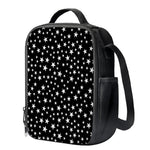 Black And White Star Pattern Print Crossbody Lunch Bag