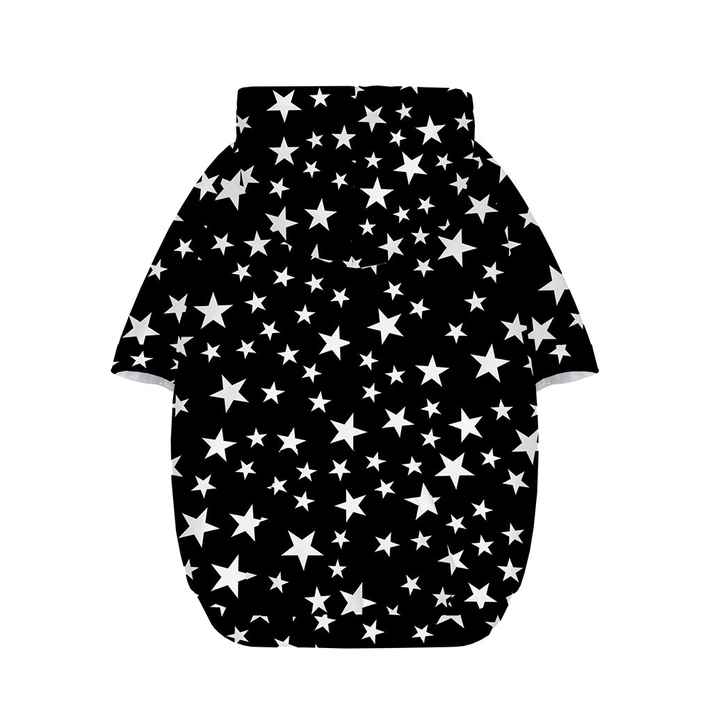 Black And White Star Pattern Print Dog Zip Up Hoodie