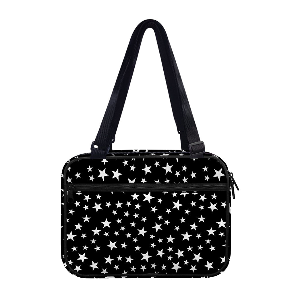 Black And White Star Pattern Print Double Strap Bible Bag