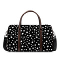 Black And White Star Pattern Print Duffel Bag