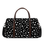 Black And White Star Pattern Print Duffle Bag