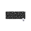 Black And White Star Pattern Print Extended Mouse Pad