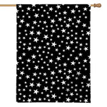 Black And White Star Pattern Print House Flag