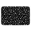 Black And White Star Pattern Print Indoor Door Mat