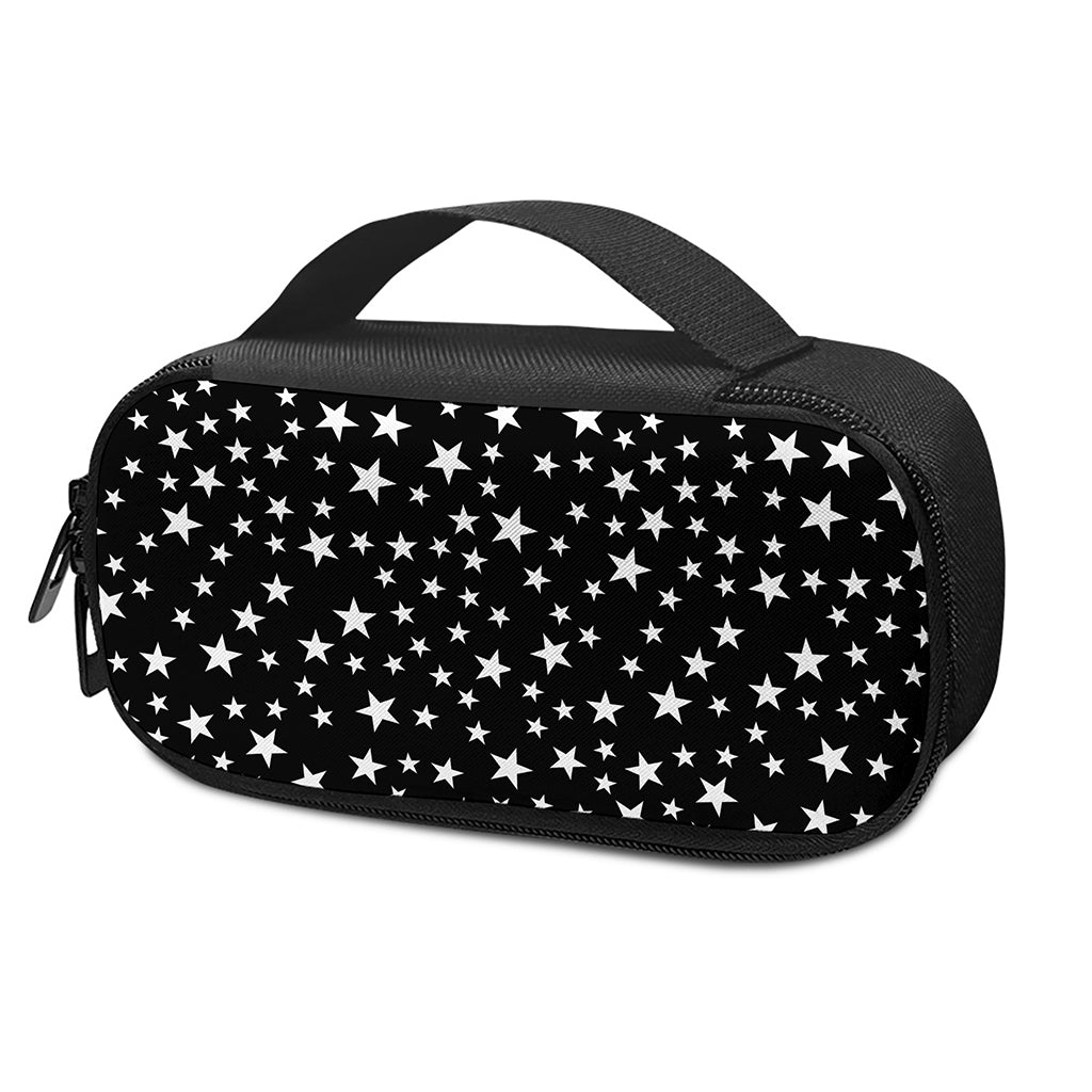 Black And White Star Pattern Print Insulin Cooler Travel Case