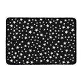 Black And White Star Pattern Print Kitchen Mat