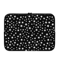 Black And White Star Pattern Print Laptop Sleeve