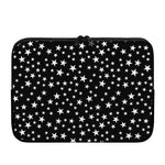 Black And White Star Pattern Print Laptop Sleeve