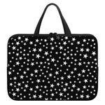 Black And White Star Pattern Print Laptop Sleeve With Handle