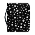 Black And White Star Pattern Print Leather Bible Cover