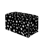 Black And White Star Pattern Print Leather Tissue Box Cover