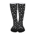 Black And White Star Pattern Print Long Socks