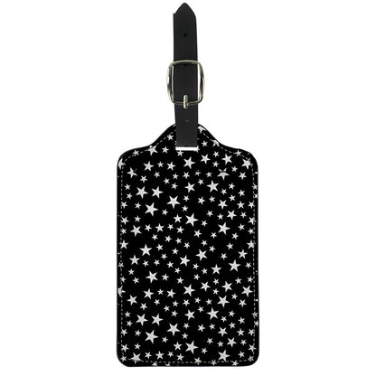 Black And White Star Pattern Print Luggage Tag