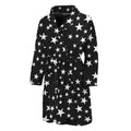 Black And White Star Pattern Print Men's Bathrobe
