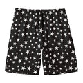 Black And White Star Pattern Print Men's Swim Trunks