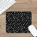 Black And White Star Pattern Print Mouse Pad