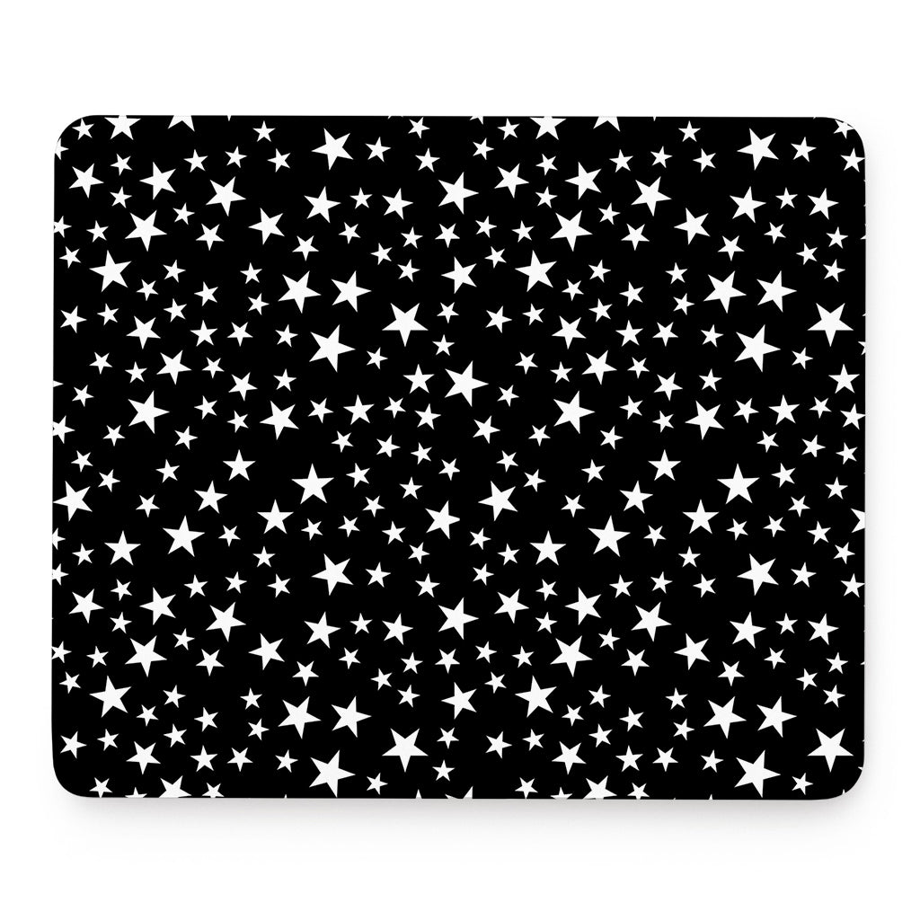 Black And White Star Pattern Print Mouse Pad