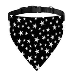 Black And White Star Pattern Print Over The Collar Dog Bandana