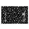 Black And White Star Pattern Print Placemat