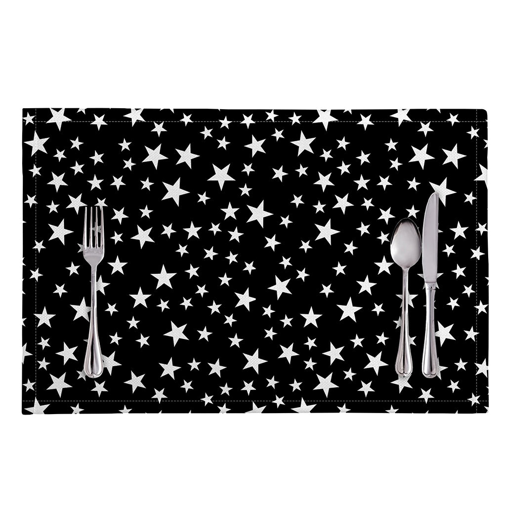 Black And White Star Pattern Print Placemat