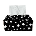 Black And White Star Pattern Print Rectangle Tissue Box Cover