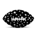 Black And White Star Pattern Print Rugby Ball