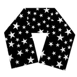 Black And White Star Pattern Print Scarf