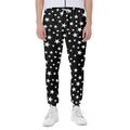 Black And White Star Pattern Print Joggers