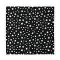 Black And White Star Pattern Print Silk Bandana