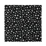 Black And White Star Pattern Print Silk Bandana
