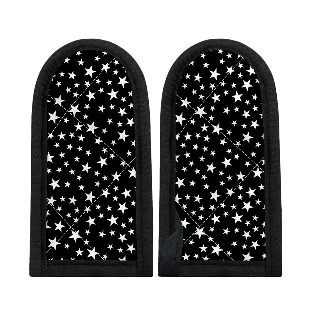 Black And White Star Pattern Print Skillet Handle Cover