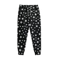 Black And White Star Pattern Print Sweatpants