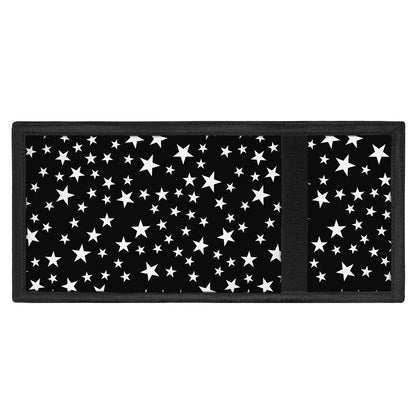 Black And White Star Pattern Print Trifold Wallet
