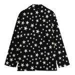 Black And White Star Pattern Print Women's Blazer