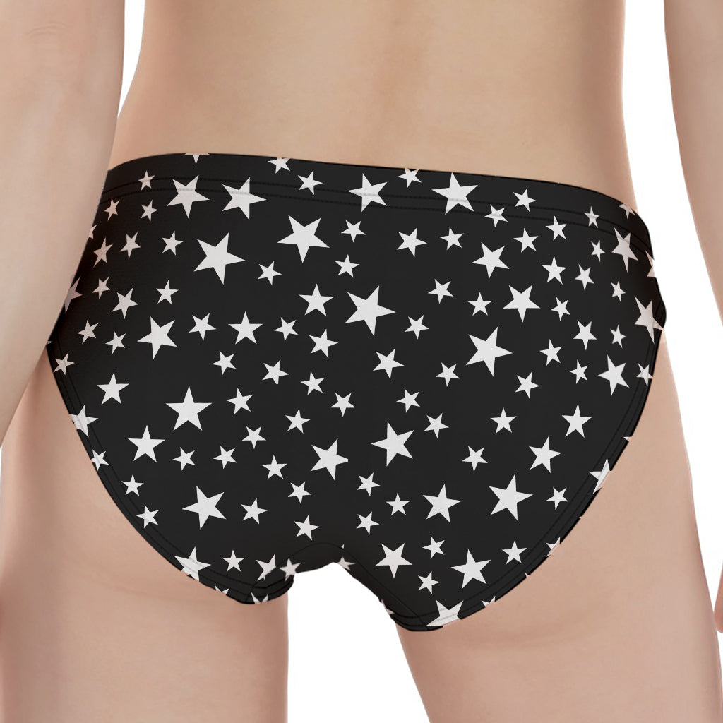 Black And White Star Pattern Print Women's Panties