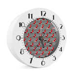 Black And White Striped Chili Print Alarm Clock