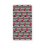 Black And White Striped Chili Print Baby Crib Sheet