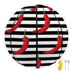 Black And White Striped Chili Print Basketball
