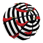 Black And White Striped Chili Print Basketball