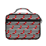 Black And White Striped Chili Print Briefcase Bible Bag