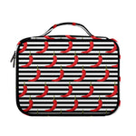 Black And White Striped Chili Print Briefcase Bible Bag