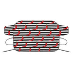 Black And White Striped Chili Print Car Windshield Snow Cover