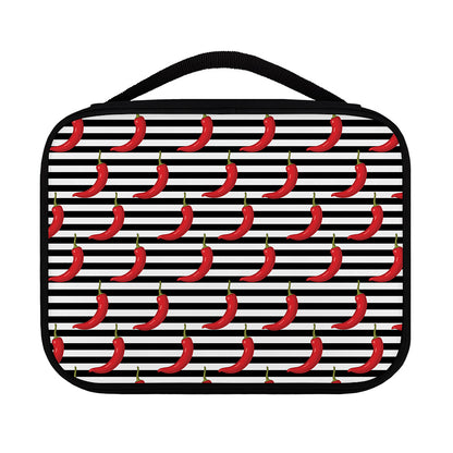 Black And White Striped Chili Print Classic Bible Case