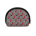 Black And White Striped Chili Print Coin Purse