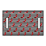 Black And White Striped Chili Print Golf Cart Seat Cover