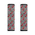 Black And White Striped Chili Print Handle Covers