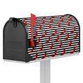 Black And White Striped Chili Print Mailbox Cover