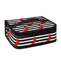 Black And White Striped Chili Print Small Lunch Bag
