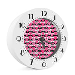 Black And White Striped Heart Print Alarm Clock
